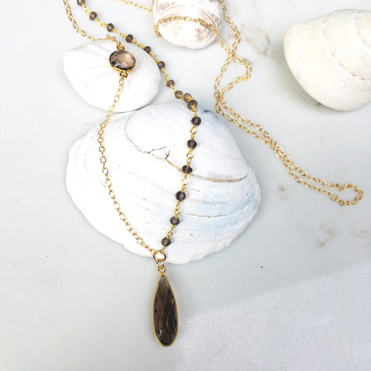 Quartz Heart Pendant - Natural Smoky Topaz, Love Necklace – Adina Stone  Jewelry