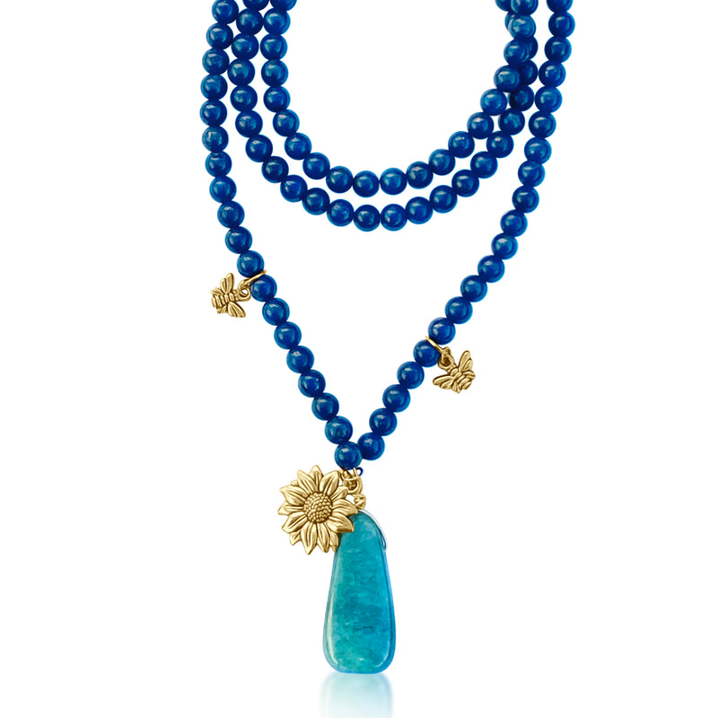 Bee Happy Lapis Lazuli Necklace to Open Your Mind to All Possibilities