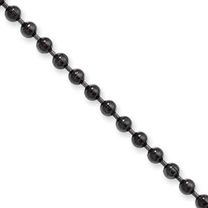 When you just need a plain black stainless steel military style bead chain. 