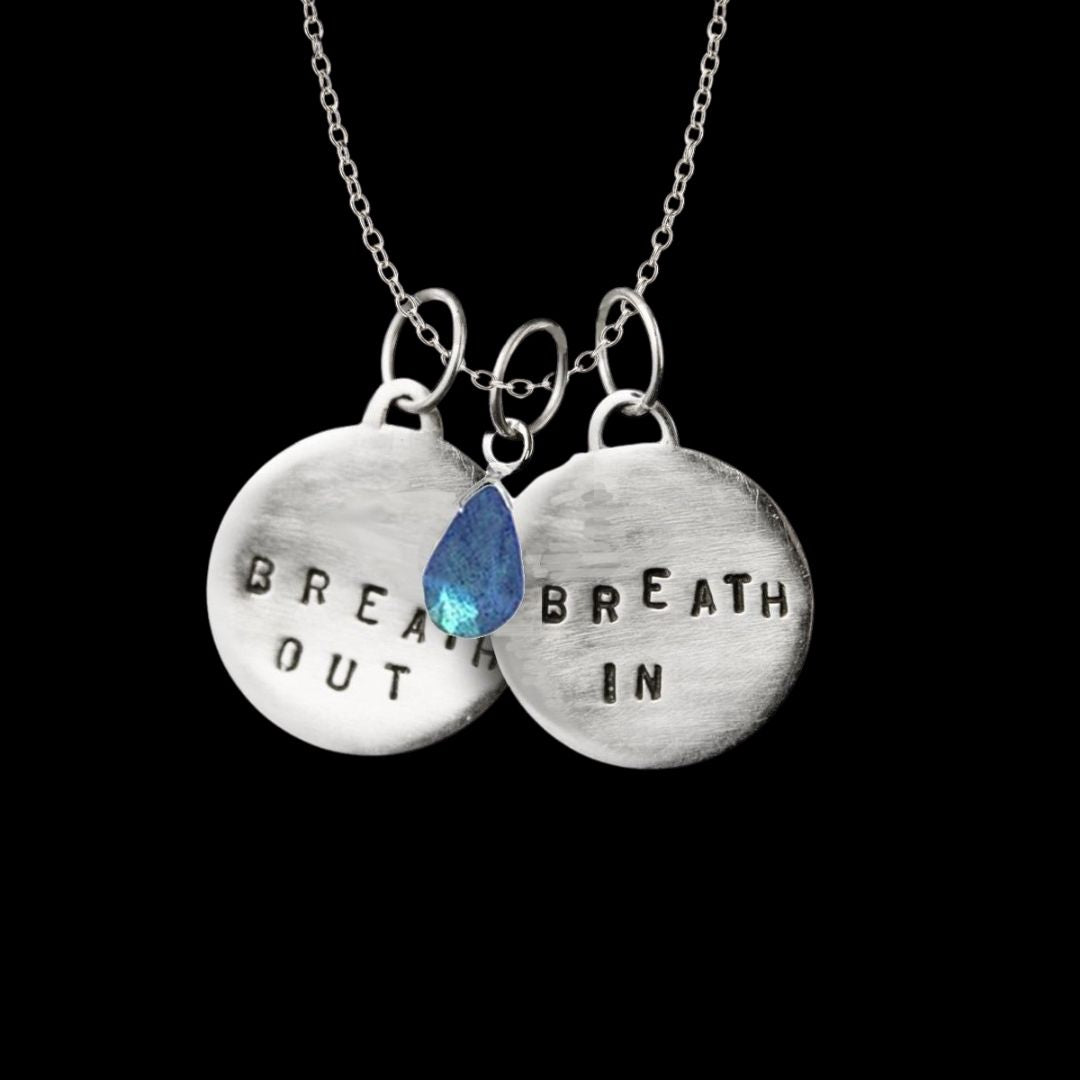 Breath In - Breath Out Reminder with Labradorite bringing a