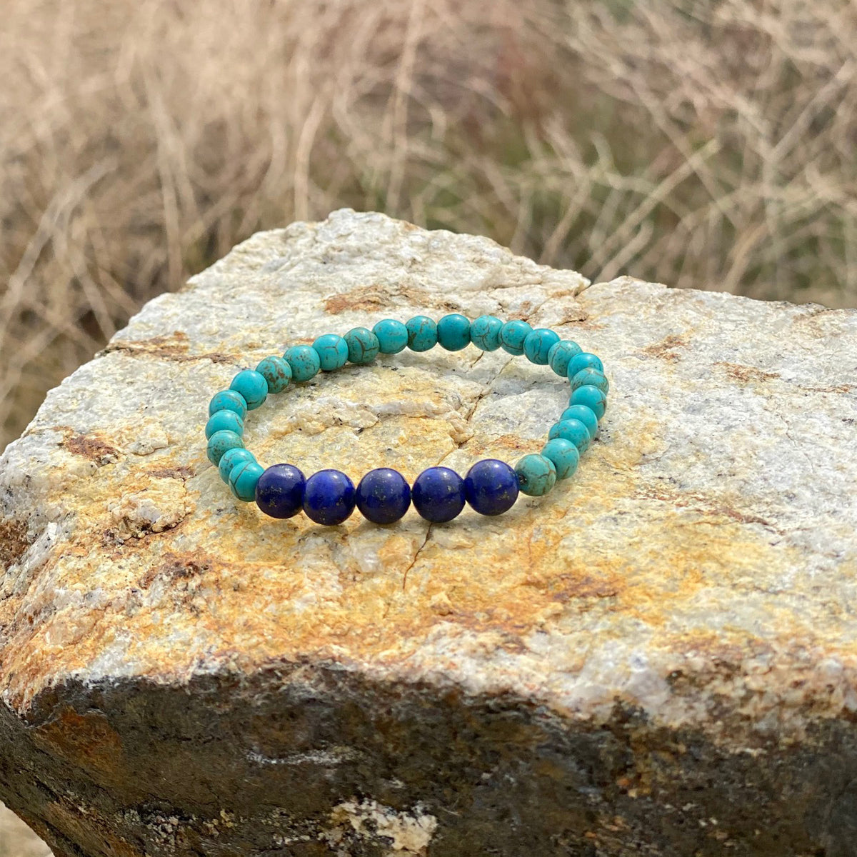 Turquoise Blue Engraved Bracelet for Women - Initial Bracelet - Person –  Blue Stone River