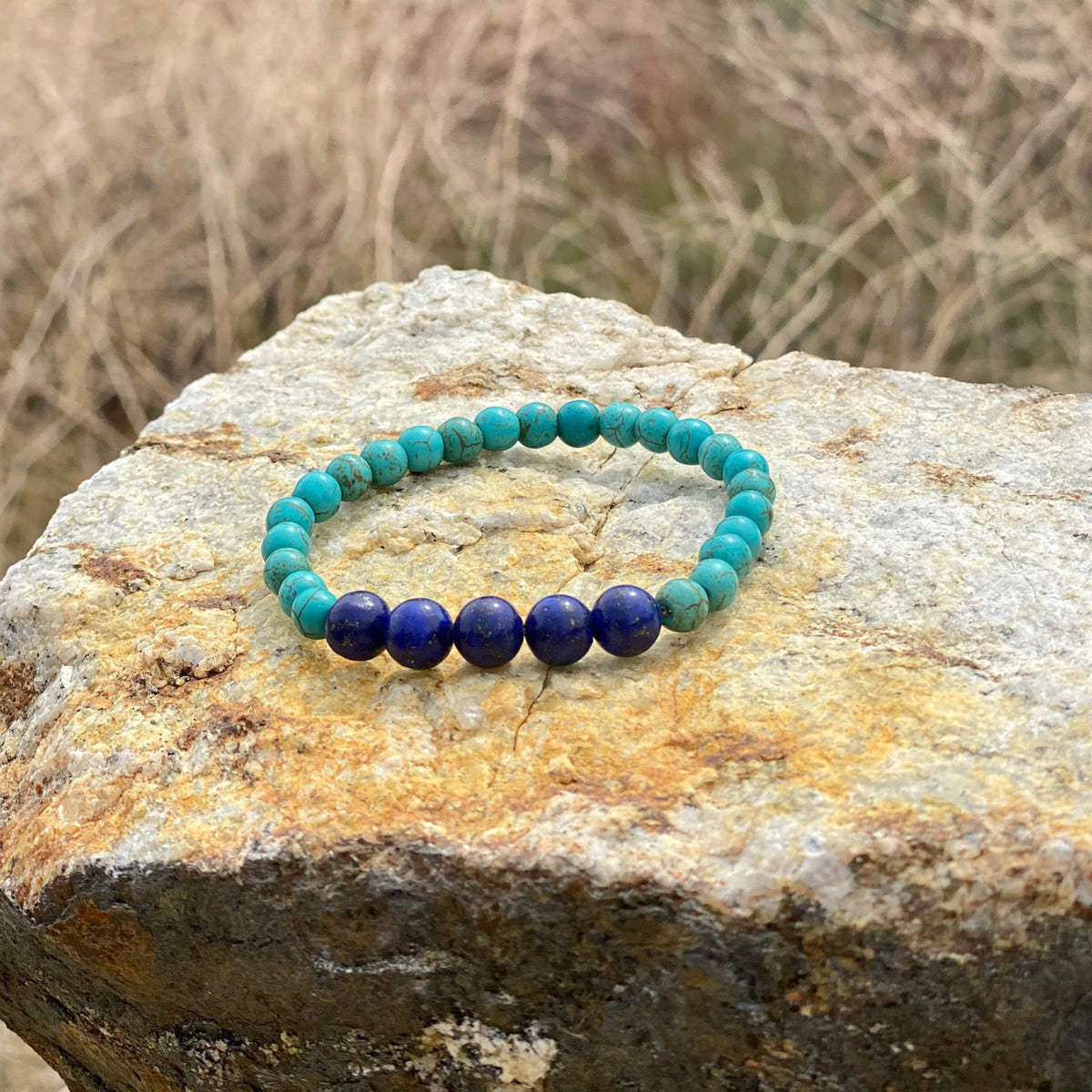 Ocean Planet - Blue Marble Gratitude Bracelet with Lapis Lazuli Earth