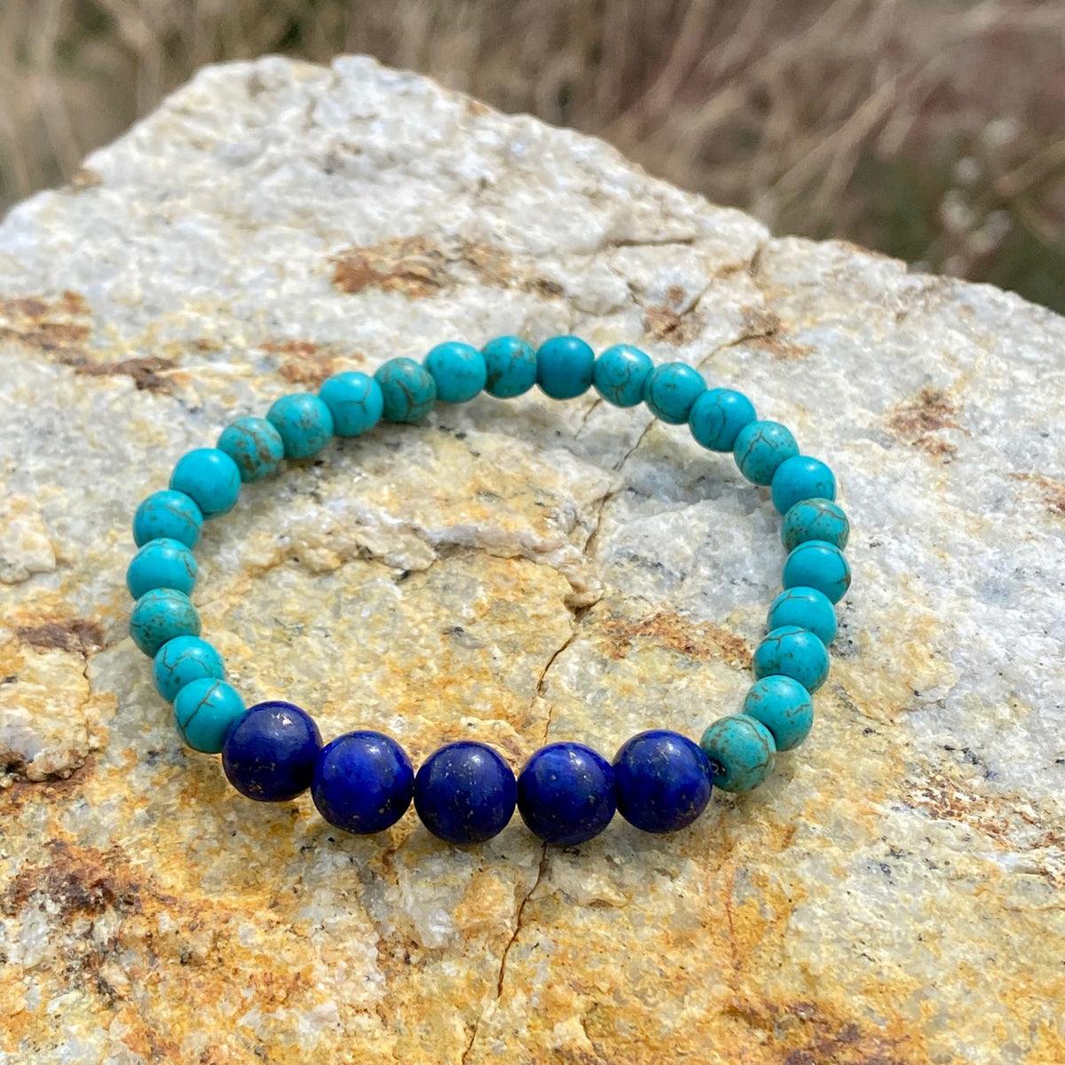 Blue 2025 marble bracelet