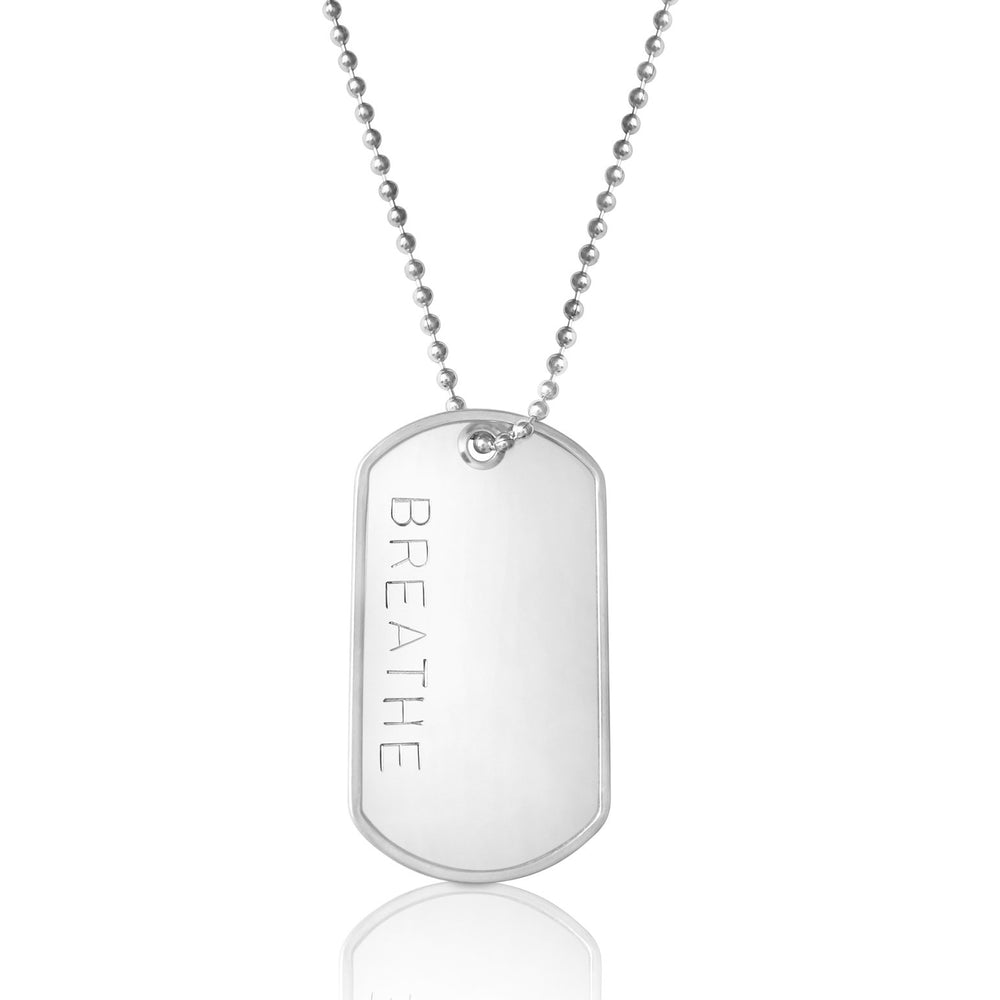 BREATHE - Military Style Stainless Steel Dog Tag Necklace – Gogh ...