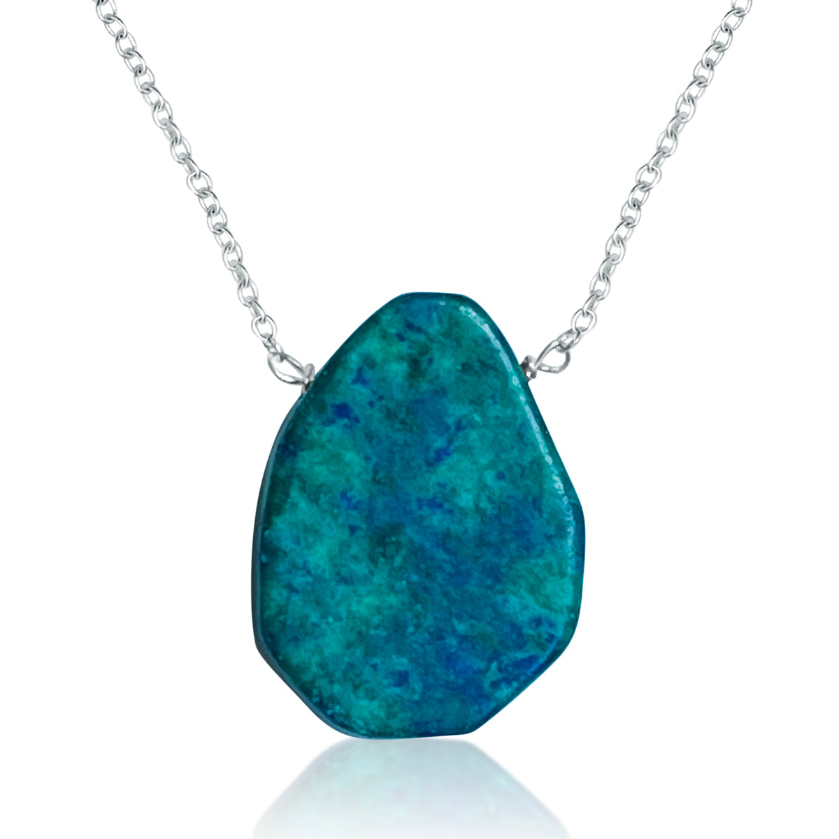 Chrysocolla crystal deals necklace