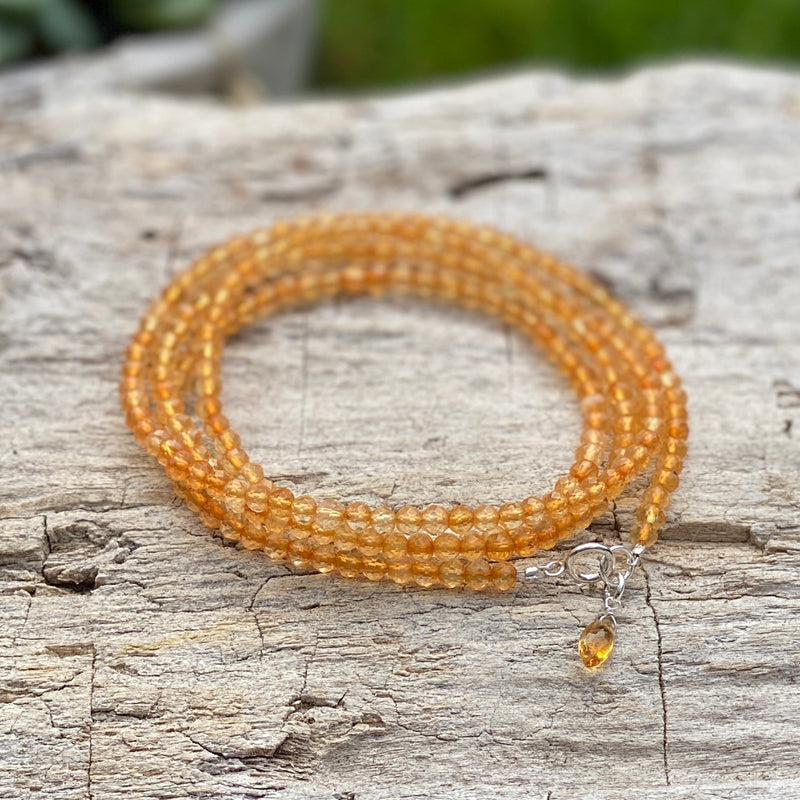 Citrine Crystal Wrap Bracelet to bring Happiness, Joy and Optimism into Your Life.  Looking for the best healing crystal for happiness? Citrine jewelry meaning: Citrine is said to be a gift from the sun. Citrine healing gemstone, citrine brings happiness, Citrine Jewelry , Citrine healing gemstone.