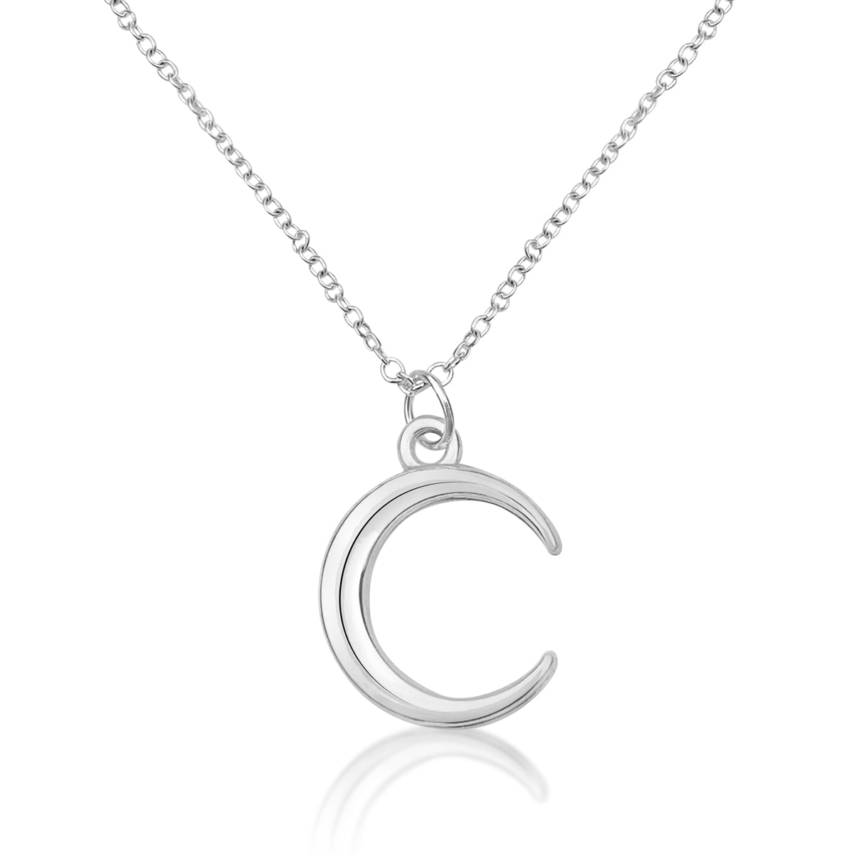Crescent Moon Charm Necklace - Lunar Energy for Healing