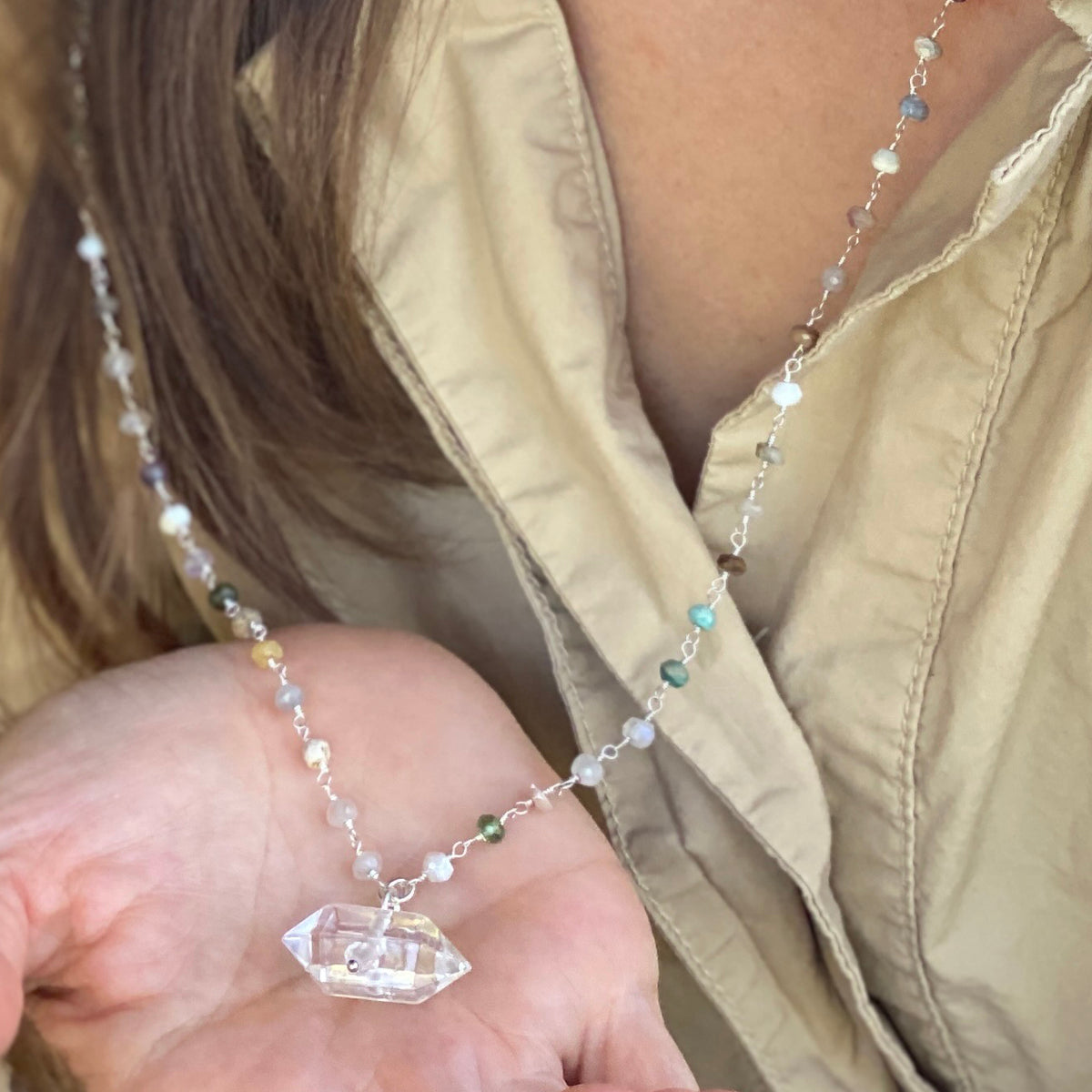 Best crystals for a Happy Life? You found it. Mother Earth Necklace with the Best Healing Crystals for Balanced Life and Happiness. Healing stones, crystals and semi-precious gemstones come from one unified source - Mother Earth. Crystal Energy Necklace.