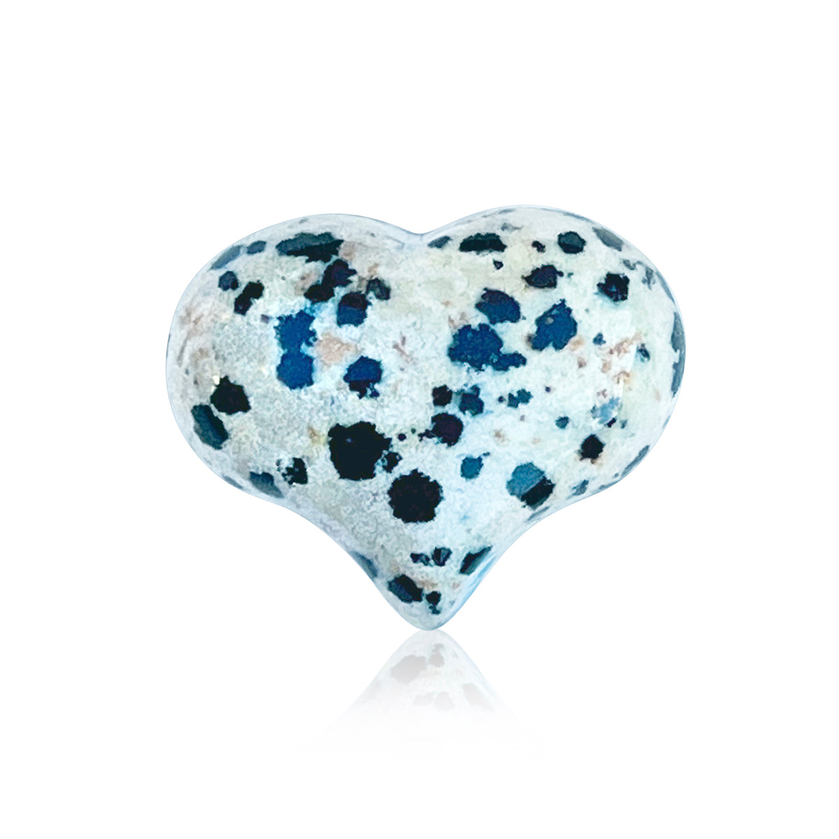 Dalmatian Jasper Heart Shaped Healing Gemstone for a Sense of Playfulness