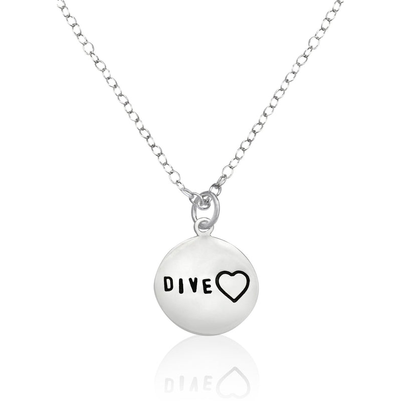 Sterling Silver Diveheart Necklace