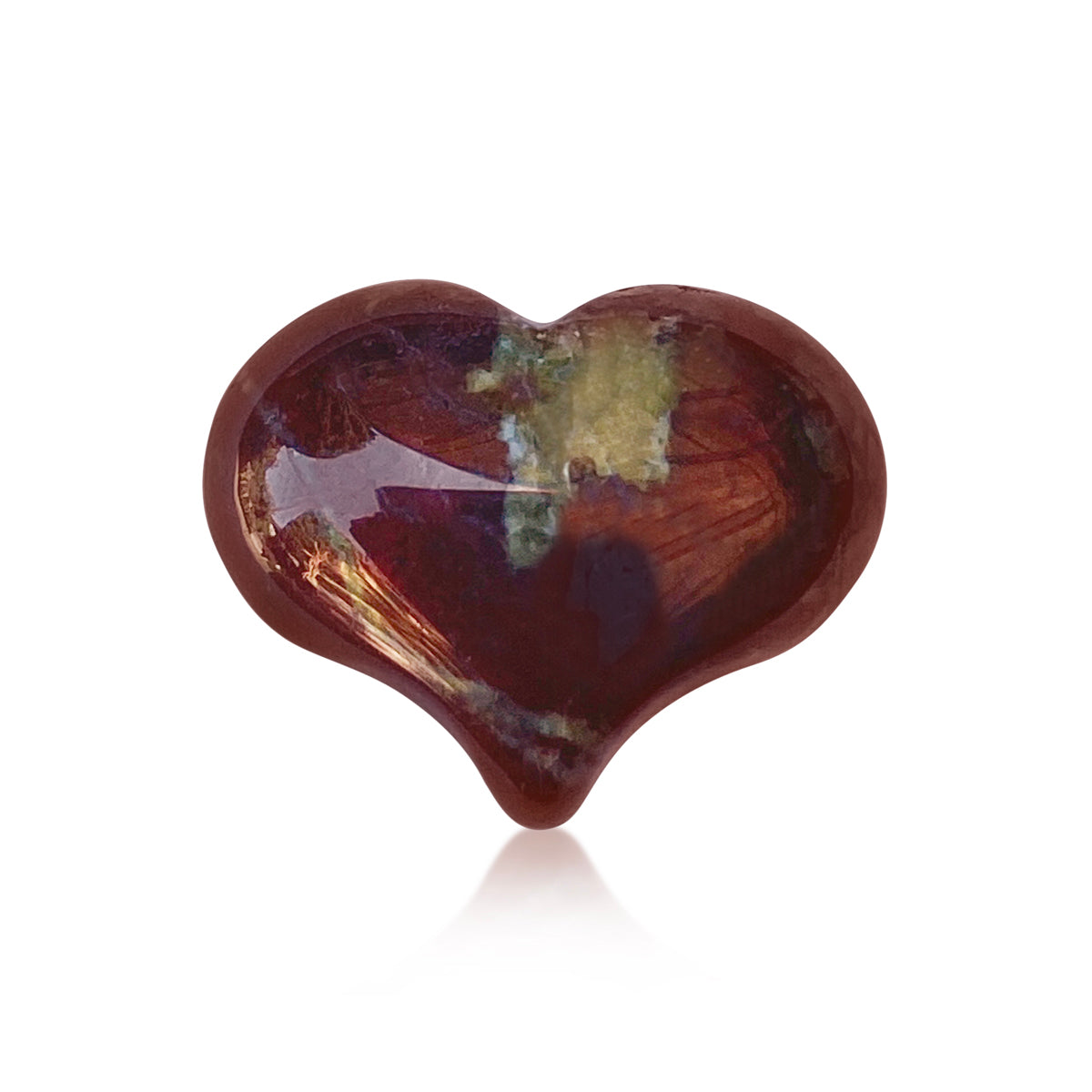 Unique and genuine Dragon Blood Heart Shaped Healing Gemstone for Enhancing Life Force