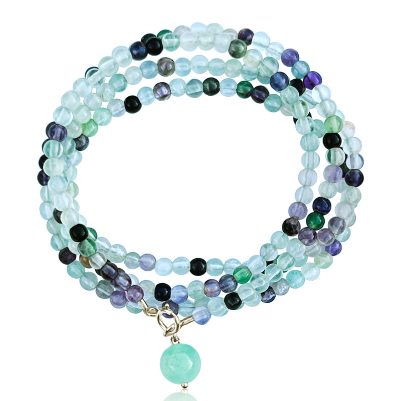 Intuitive insight refers to a deep understanding or realization that arises from an instinctive or intuitive sense, rather than solely from logical reasoning or analysis. This Intuitive Insight Fluorite Wrap Bracelet helps you strengthen your intuition.