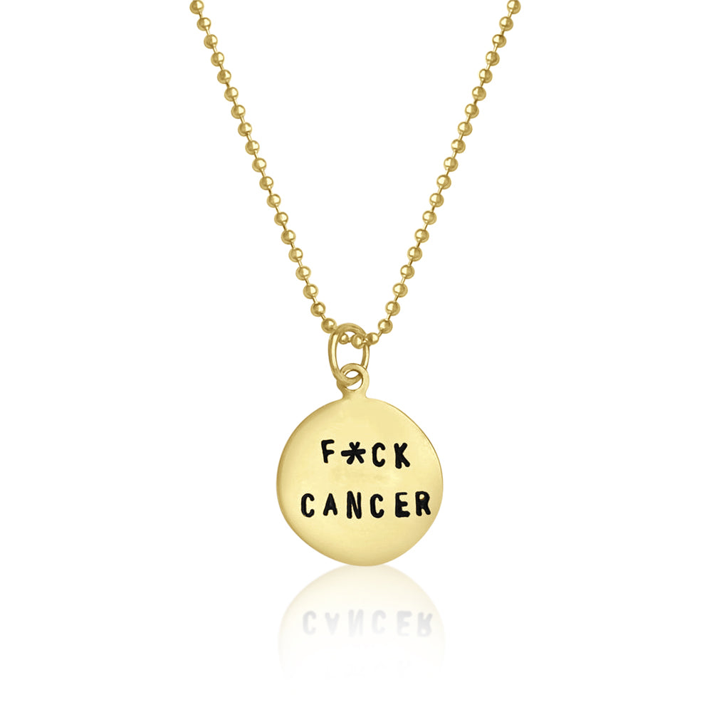 Gold Filled FXCK CANCER Necklace – Gogh Jewelry Design