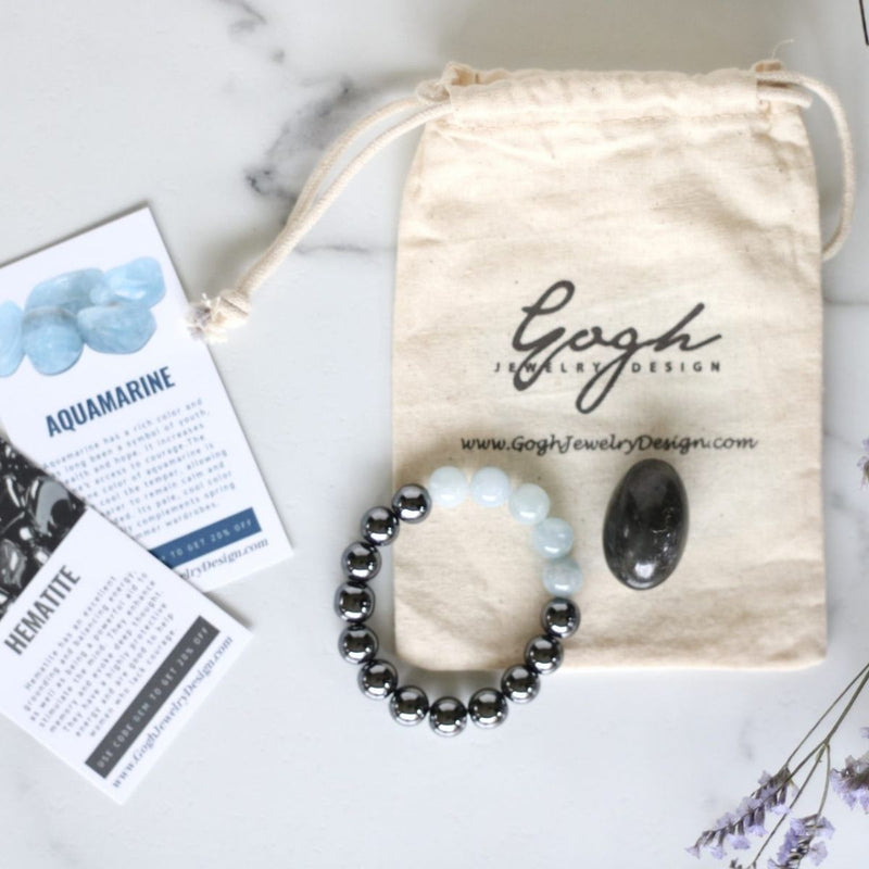 Healthy Habits - Manifestation Box. Gemstone Jewelry & Tools for a Mindful Lifestyle