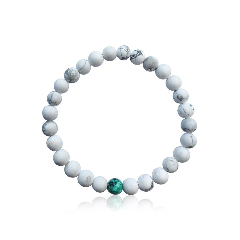 You have to change your thinking to change your life. Press the Reset Button Now. Living is an art, a skill, a technique. Wear this Seeking Harmony Howlite Bracelet for a positive mindset.