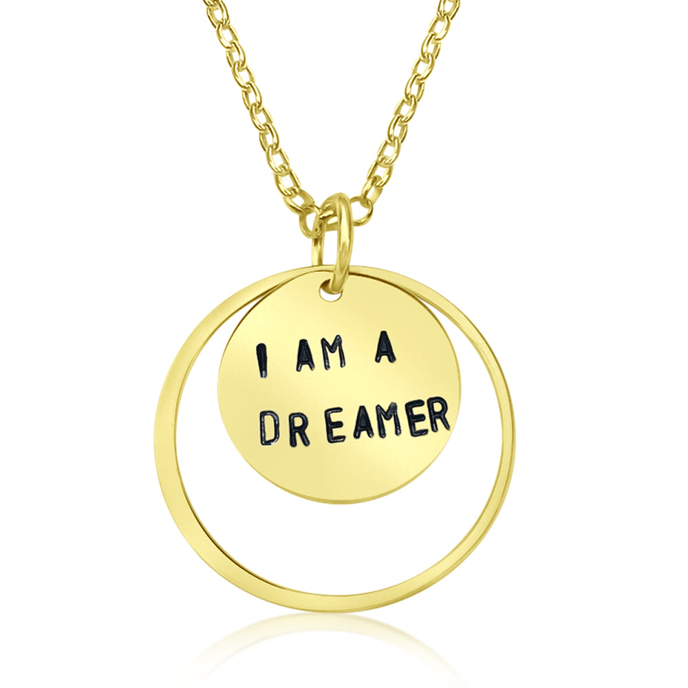 I am a Dreamer - Gold Affirmation Necklace