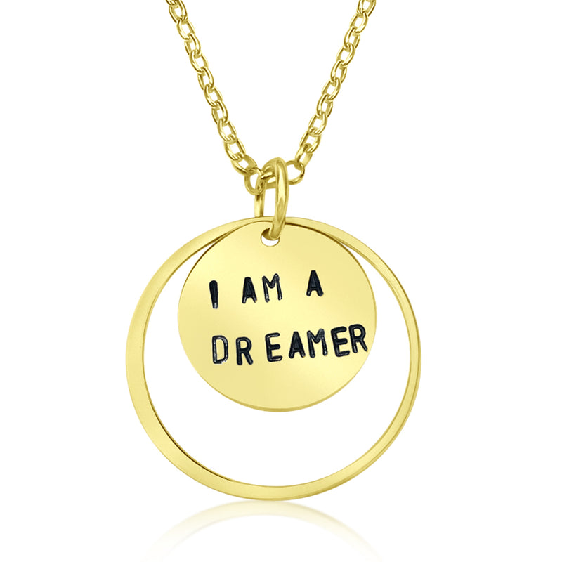 I am a Dreamer - Gold Affirmation Necklace