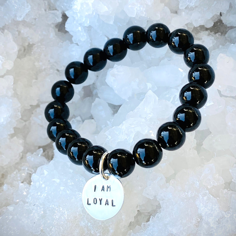 The holistic healing affirmation says, "I am loyal"- meditative affirmation helps your compassionate living. This makes a great gift or present for the wholistic healer in your life. If you know someone who loves holistic meditation, affirmation healing, essential oils, or crystals this "I am" affirmation is perfect.