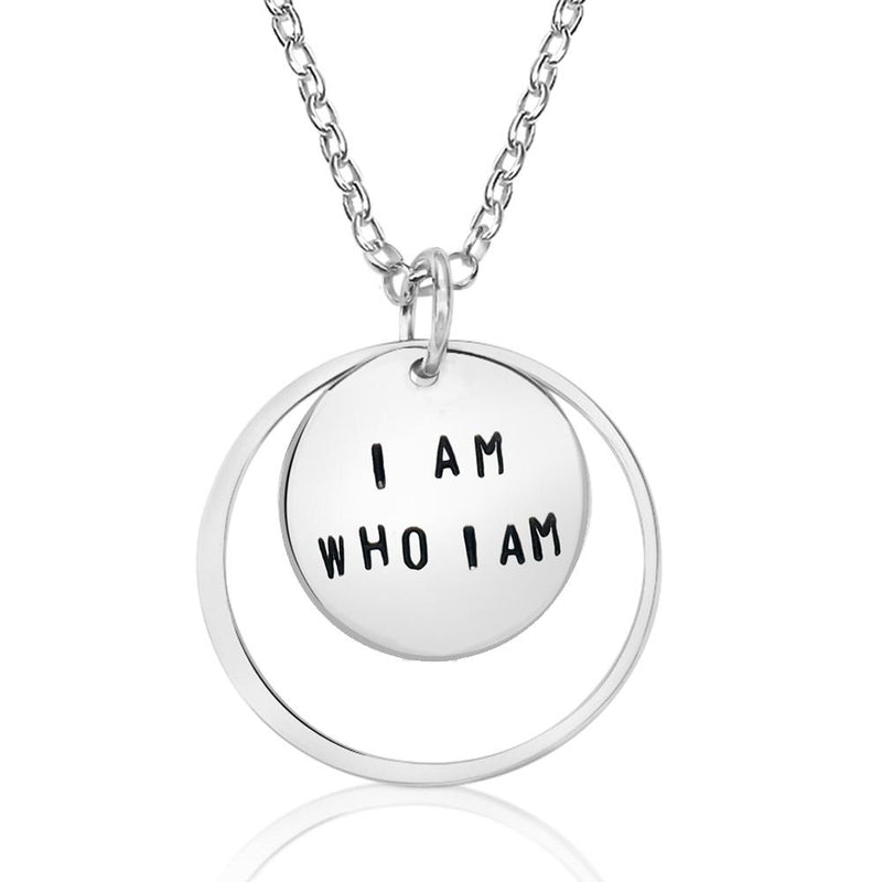 I am who I am - Sterling Silver Affirmation Necklace