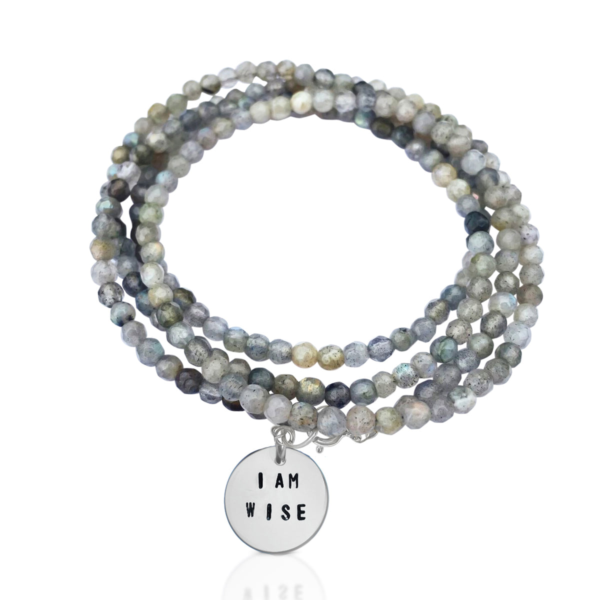 I am Wise Affirmation Bracelet with Labradorite for Success in Life  Wise people have a lot of experiences.  The reason it's often said that wisdom comes with age is, in fact, because older people tend to have had more life experiences than their younger counterparts. Experiences result wisdom.
