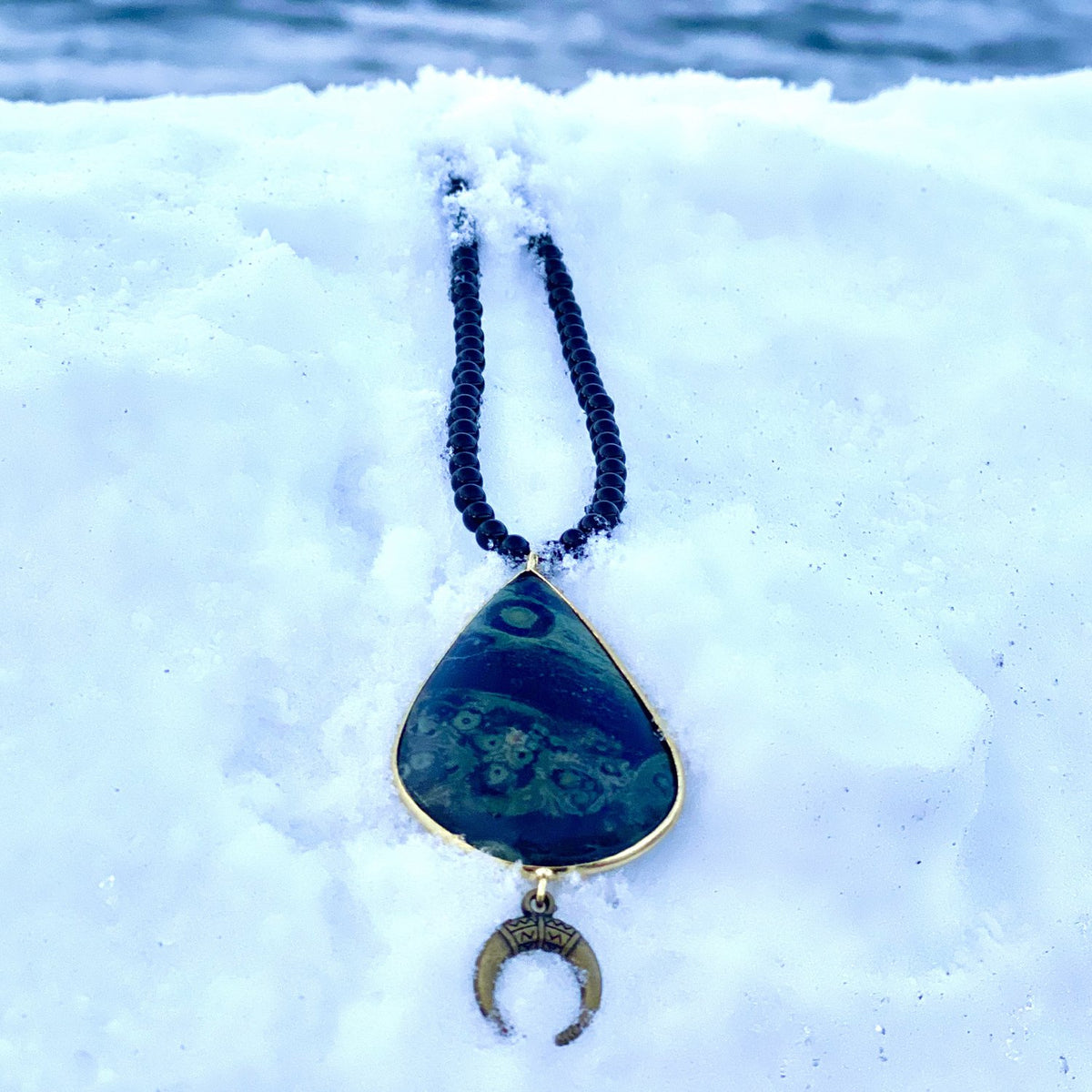 Jasper and Onyx Necklace against Negativity