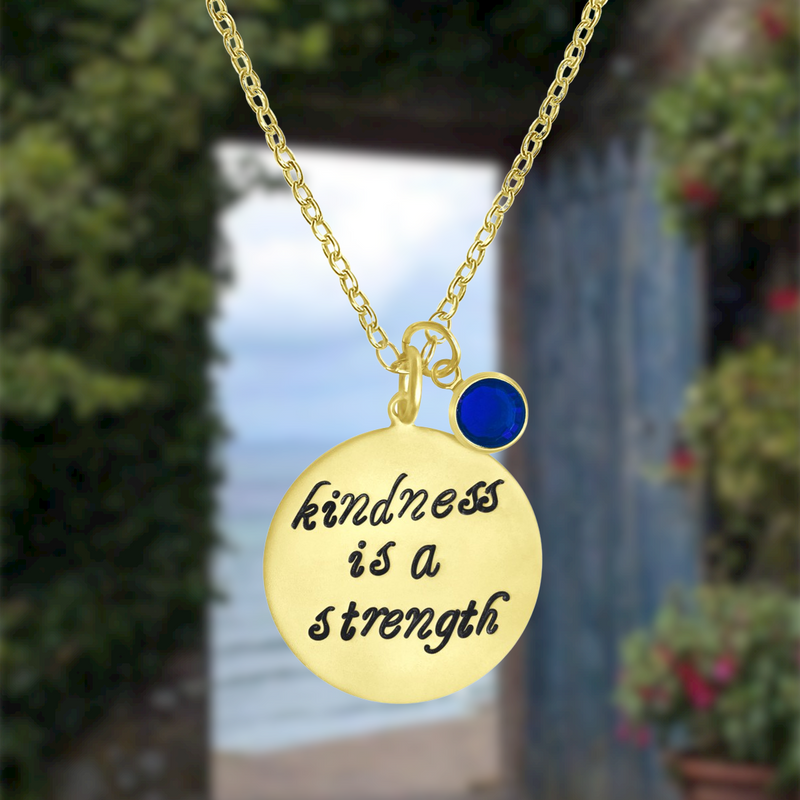 Kindness is a Strength Gold Necklace, Kindness Wins Jewelry