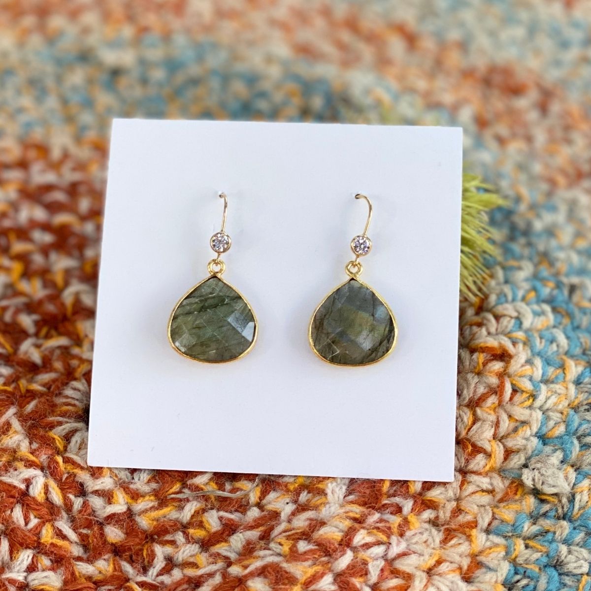 Labradorite Crystal Earrings for a Positive Change in Your Life. best crystal for positivity. Crystals to help with positivity.