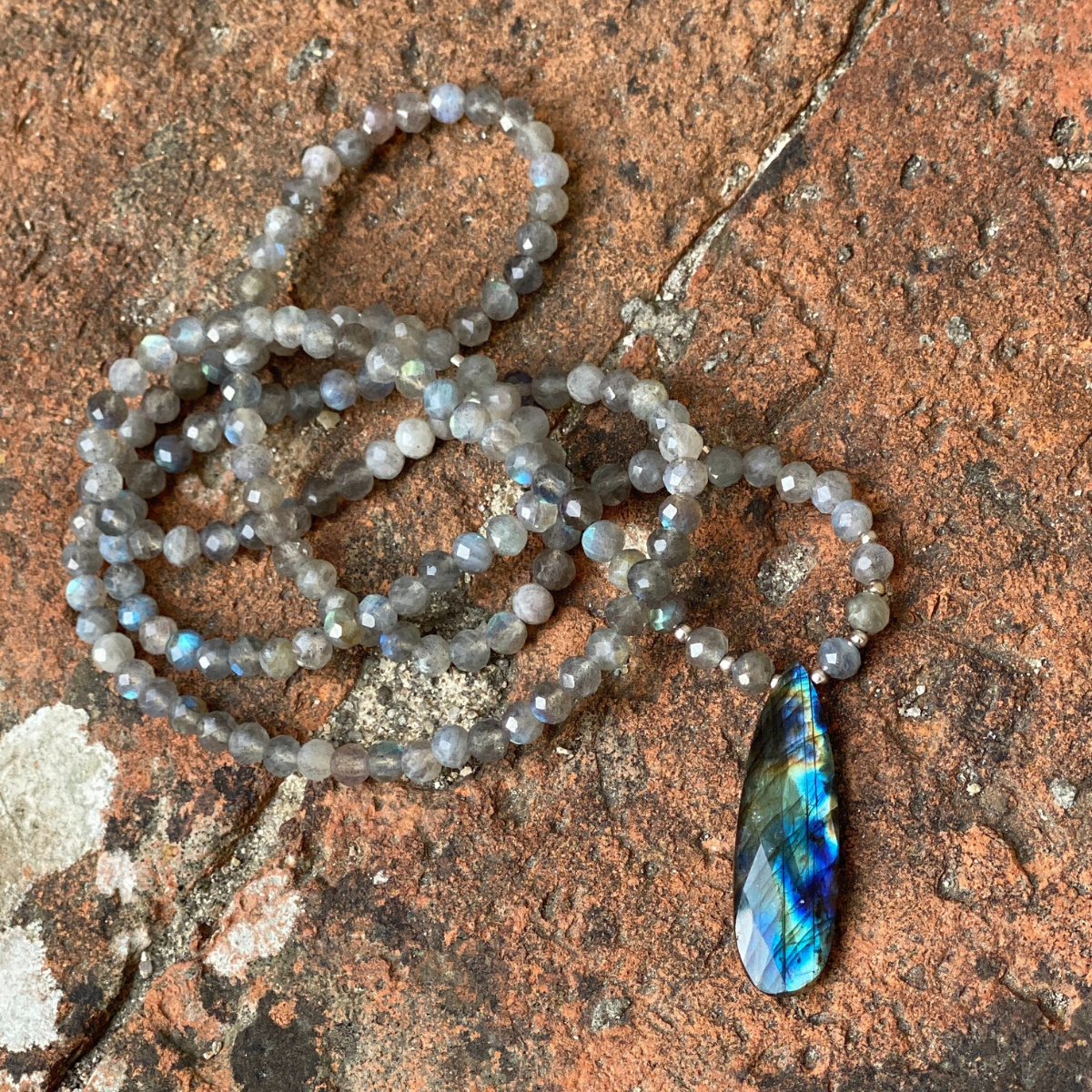 Labradorite Necklace to bring Positivity and Enthusiasm into your life.