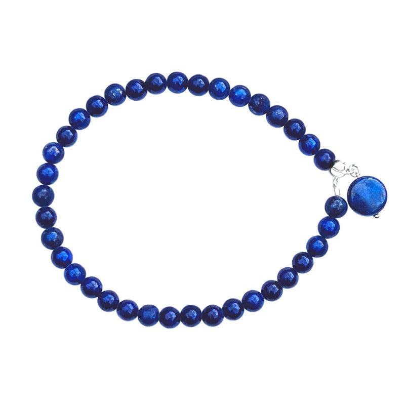 Divine Truth - Lapis Lazuli Anklet   Lapis Lazuli is a symbol of truth, as it brought you to see yourself for what you really are, and at the same time helps you to accept those parts of yourself that you may see as undesirable.