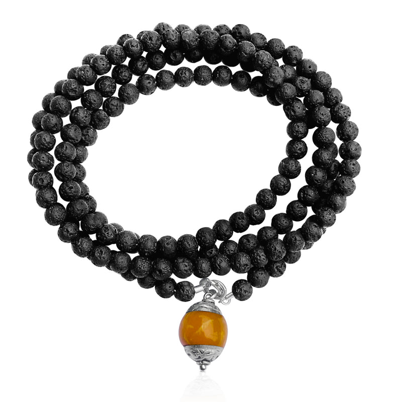 Lava Stone Wrap Bracelet for Calming Emotions