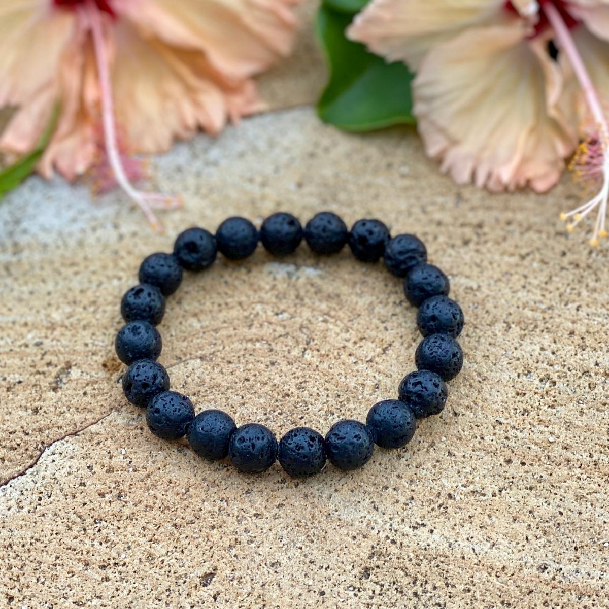Lava Stone Bracelet for Calming Emotions. Best healing gemstone for calming.