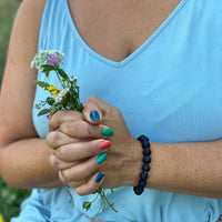 Lava Stone Bracelet for Calming Emotions. Best healing gemstone for calming.