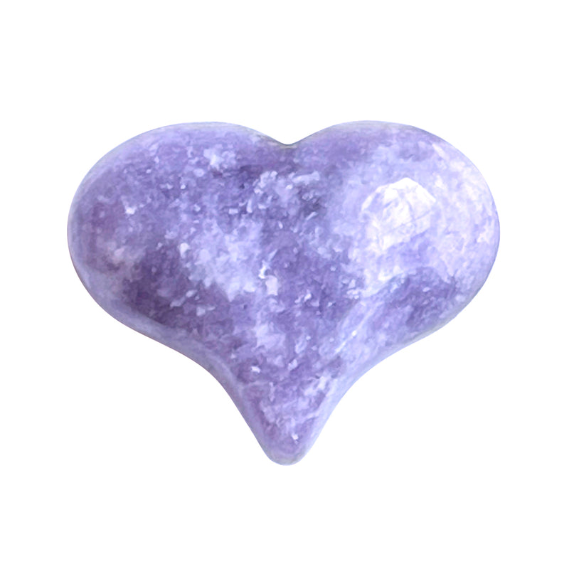 Lepidolite Heart Shaped Healing Gemstone for a sense of Calm