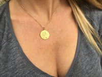 Sitting Mermaid Ocean Inspired Gold Filled Necklace