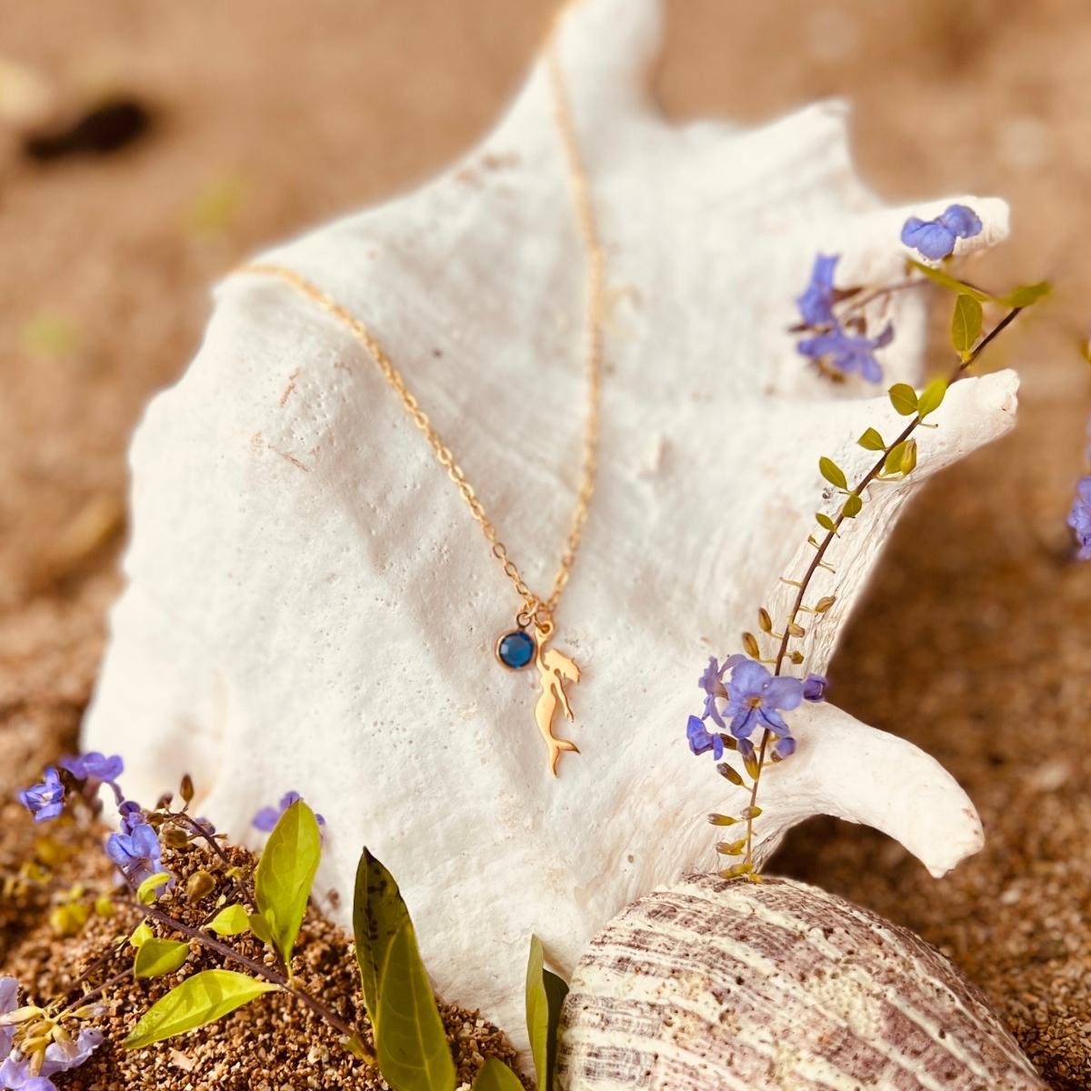 Mermaid Necklace, Pave, Gold Filled - Aspen & Salt