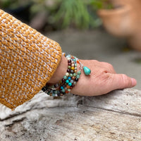 Mindfulness Chakra Wrap Bracelet with Healing Stones
