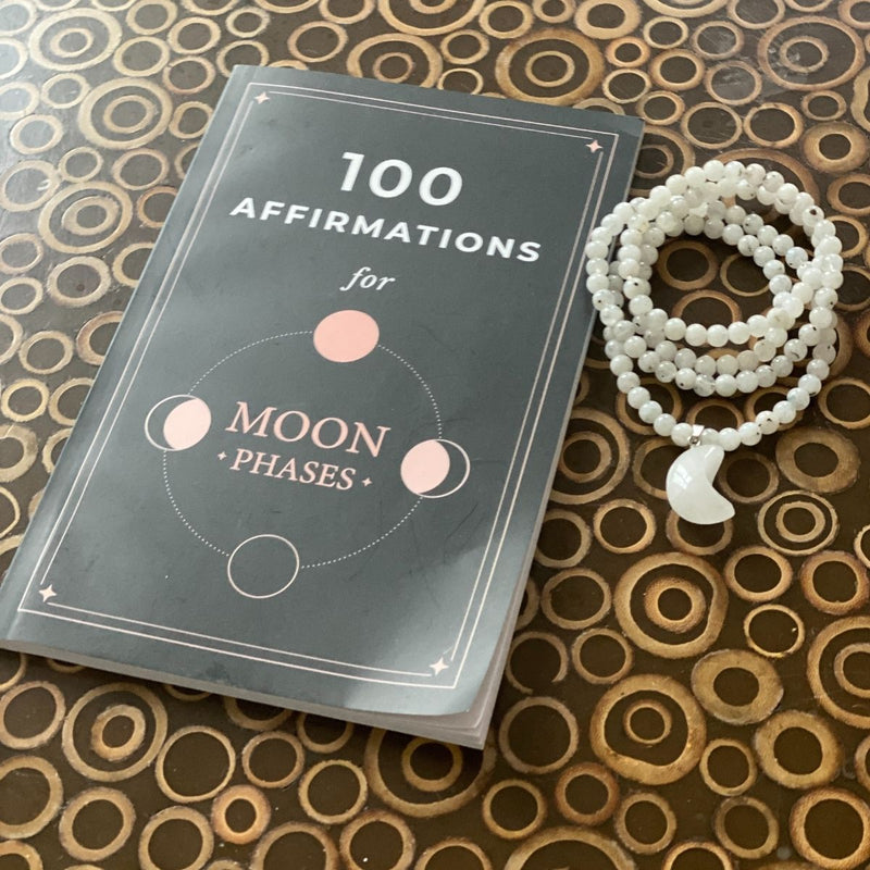 Lunar Energy Necklace and 100 Moon Phase Affirmations for Healing