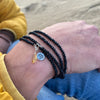 Positive Energy Yoga Wrap Bracelet with Ohm and Citrine Charms