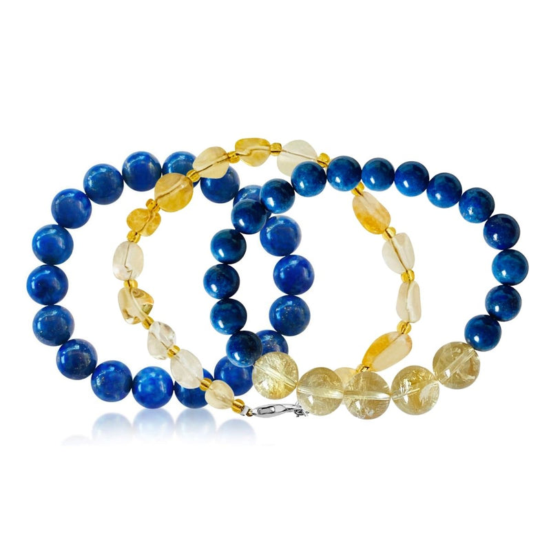 Optimism Bracelet Stack. To find optimism, look for the good things in life. Optimism makes your life happier and more meaningful. Wear these crystals to boost optimism!  Lapis Lazuli and Citrine Bracelet to bring Self-Awareness Best crystals for self-awareness. Lapis Lazuli jewelry  is a symbol of truth.