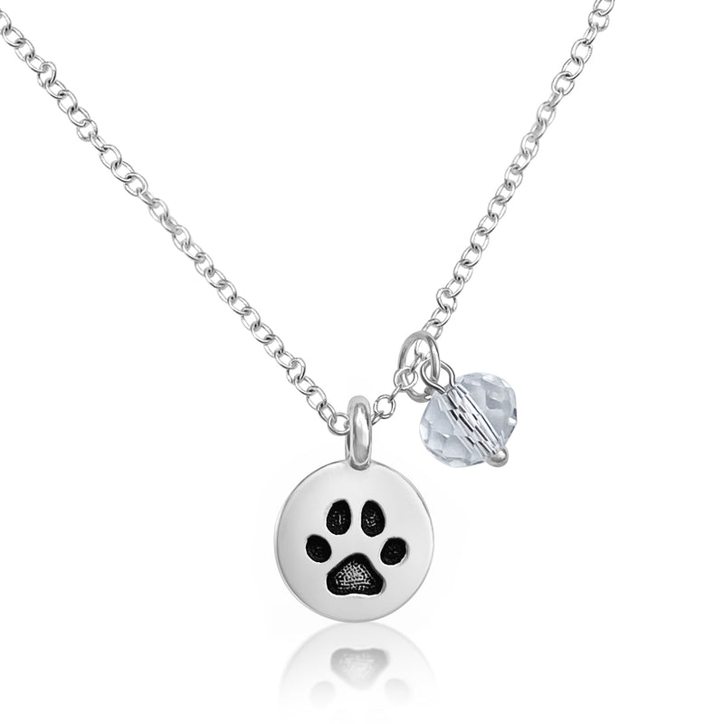 Paw Print Charm Necklace to Celebrate Unconditional Love