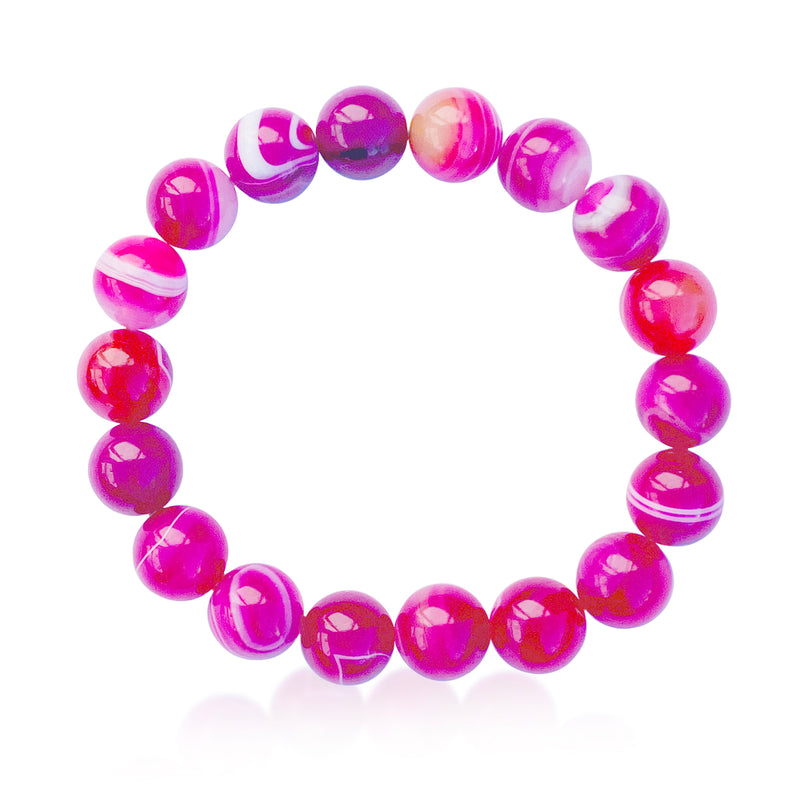 Pink Agate Bracelet for Protection
