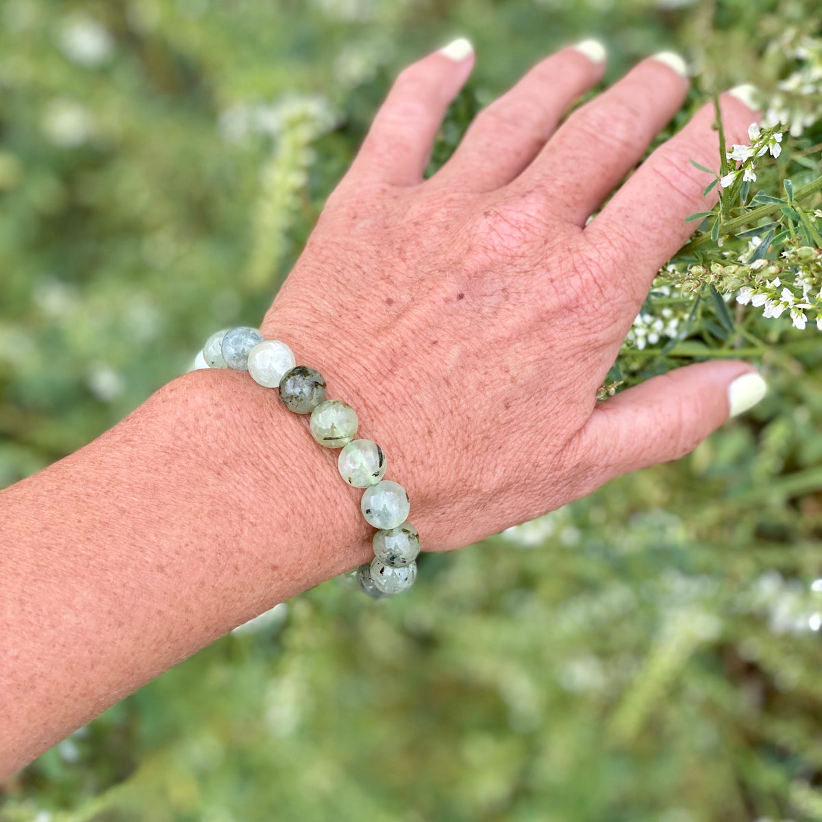 Green Prehnite Bracelet to see the good in all things