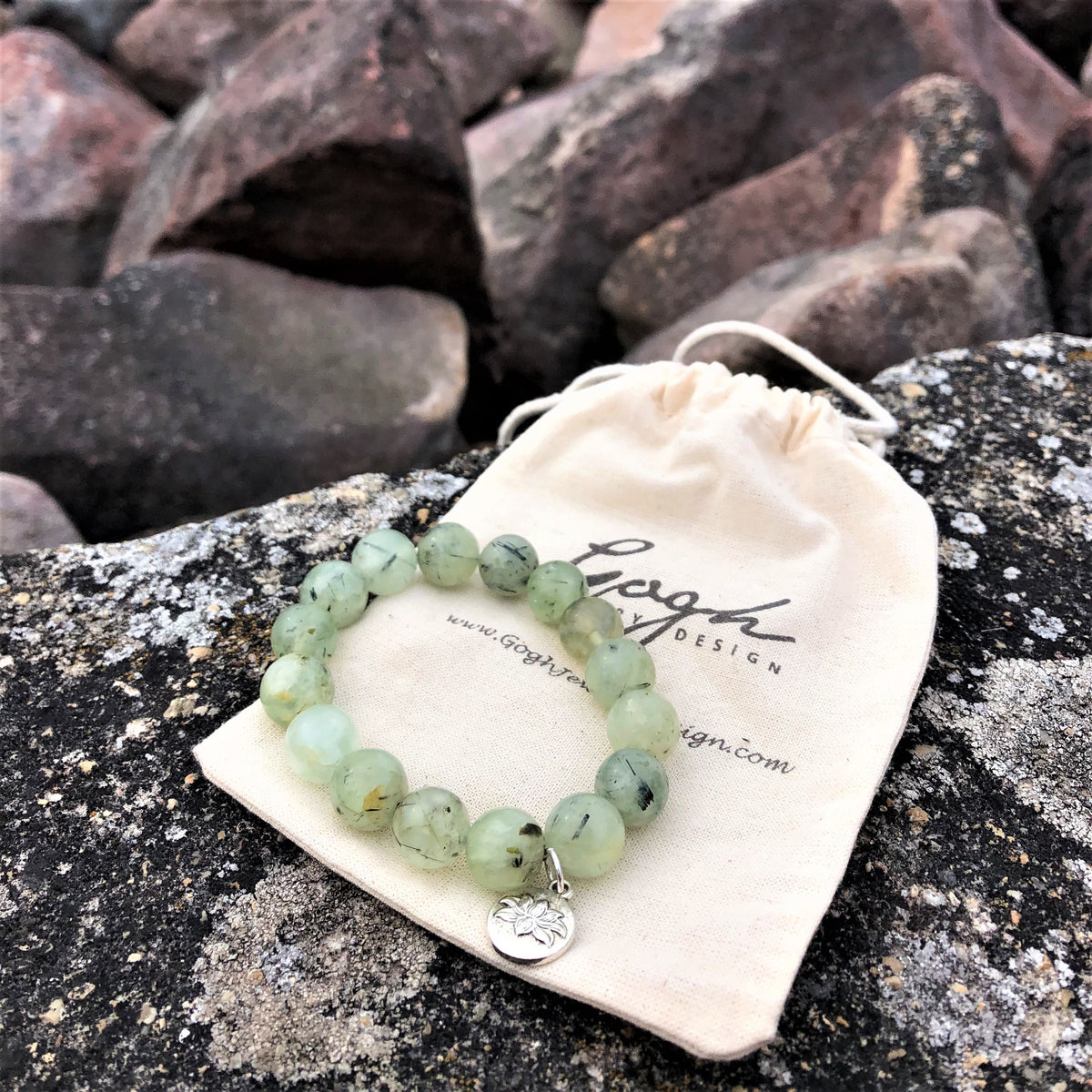 Zen Master Green Prehnite Bracelet for Intuition