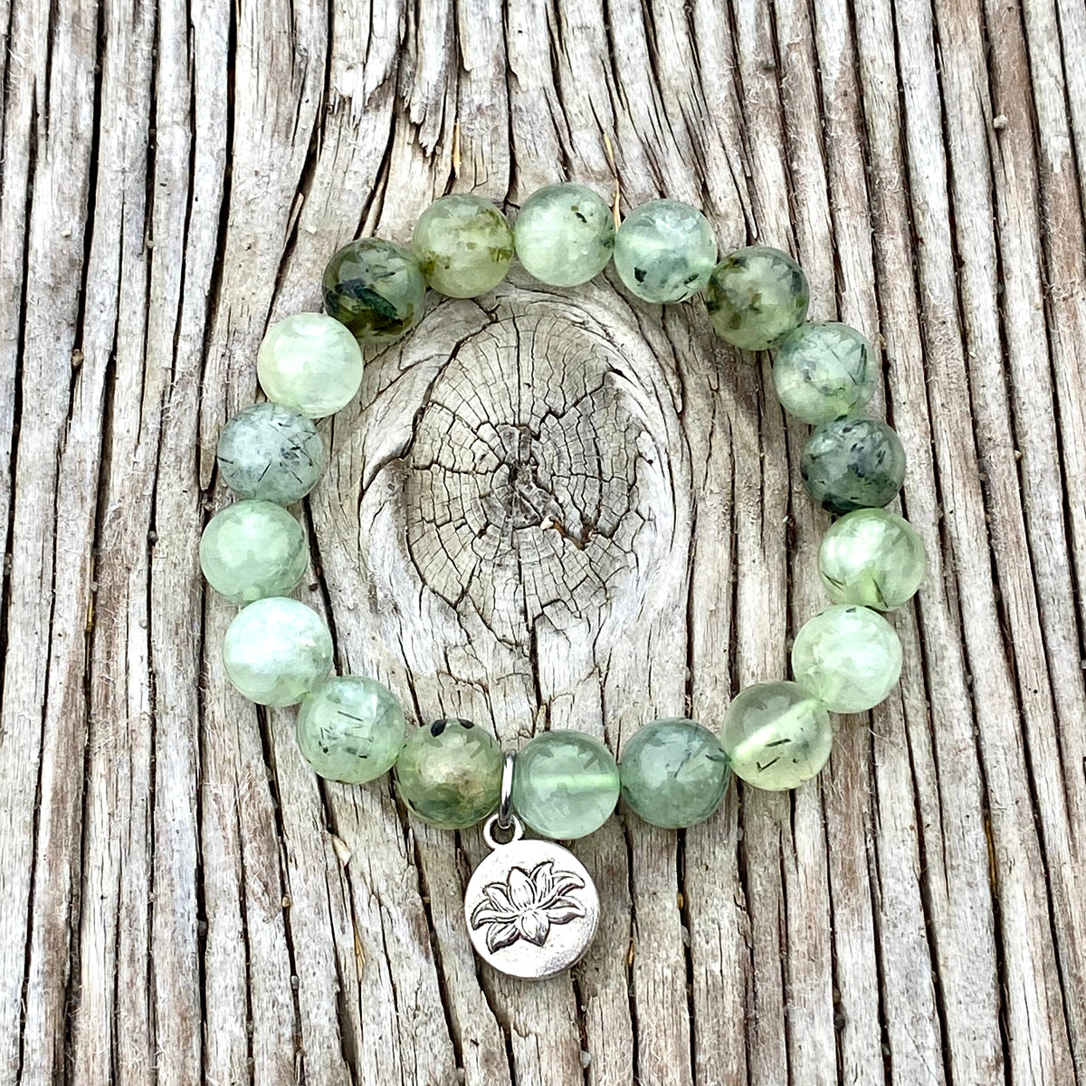 Zen Master Green Prehnite Bracelet for Intuition