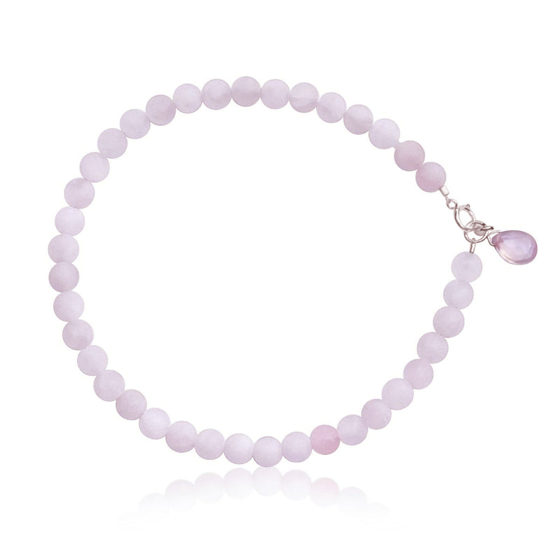Surrounded by Love - Rose Quartz Anklet   Rose quartz is an excellent heart-healing gemstone. 