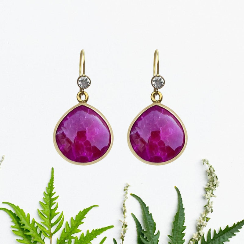 This pair of Ruby Earrings encourages passion and a zest for life.