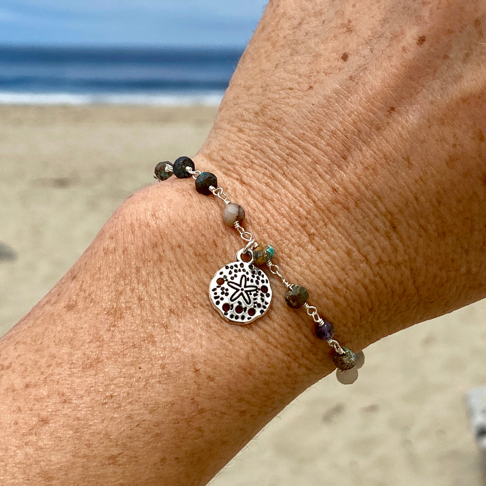 Mother Earth Bracelet with Sand Dollar Beach Charm