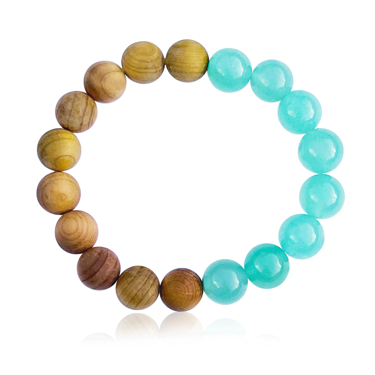 This stunning Coastal Horizon Bracelet features a mix of fragrant Sandalwood and turquoise blue / green Aventurine, reminiscent of the sand and ocean.    This Coastal Horizon Earrings helps you stay in that Endless Summer mindset all year around. 