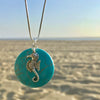 Seahorse necklace with turquoise, Ocean Inspired Turquoise Seahorse