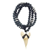 Shark Tooth Necklace for the Adrenaline Hunters and Shark Lovers - Ebony Wood and Lava